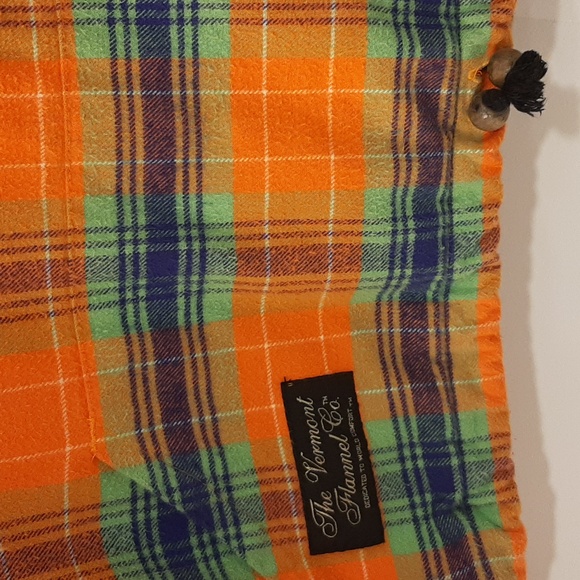 Flannel jacket/hoodie orange Vermont Fannel - Picture 3 of 4